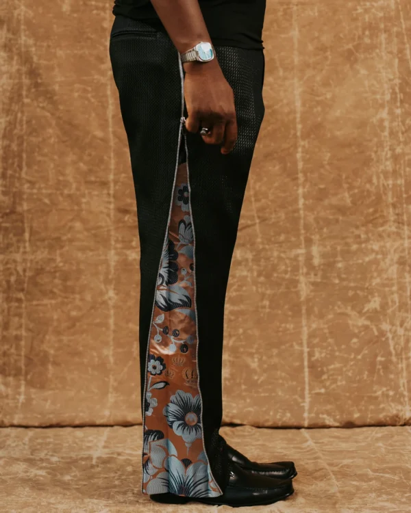 Rooted & Refined-Black-trouser-with-unique-Design