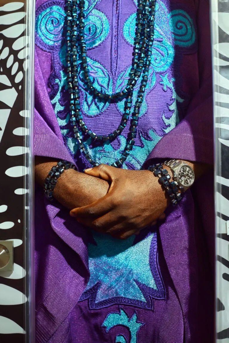 Agbada Royal Purple and Blue by Mo'Afrique, view 2