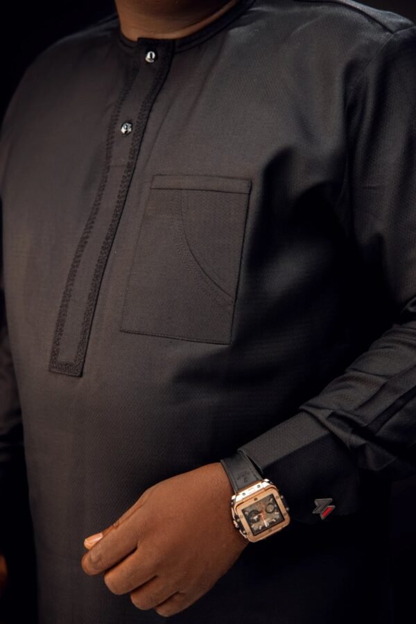 Long sleeve Kaftan In Black - Image 5