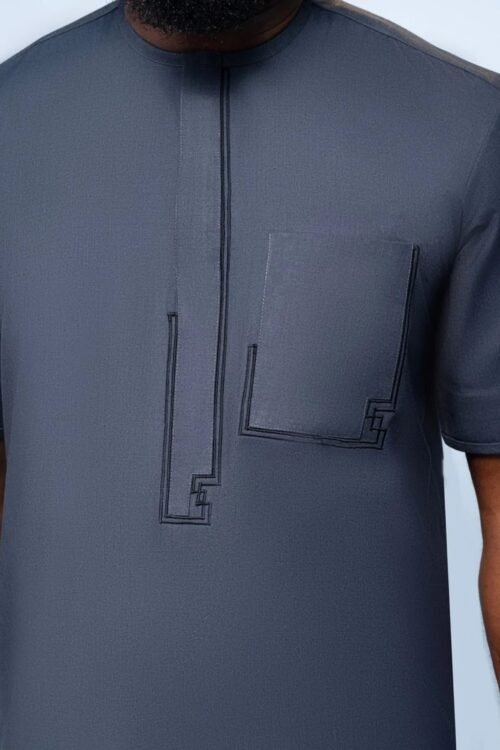 Kaftan Grey Kaftan Short Sleeve