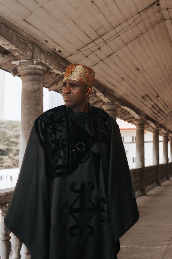 Luxury Agbada In Black - Image 2