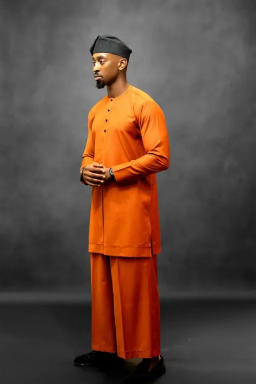 Luxury Kaftan In Bright Orange