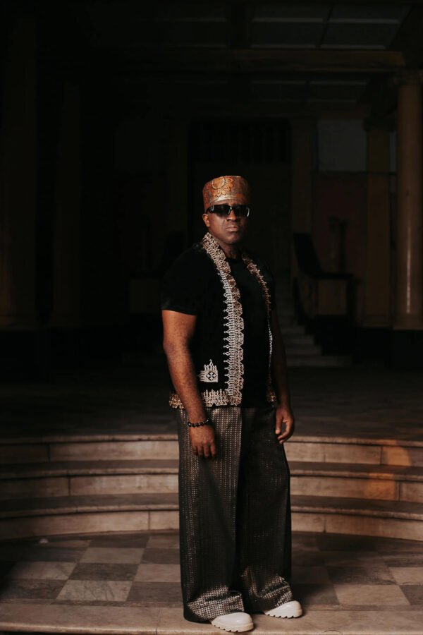 Rooted and Refined Black Dashiki Style With Gold Embroidery