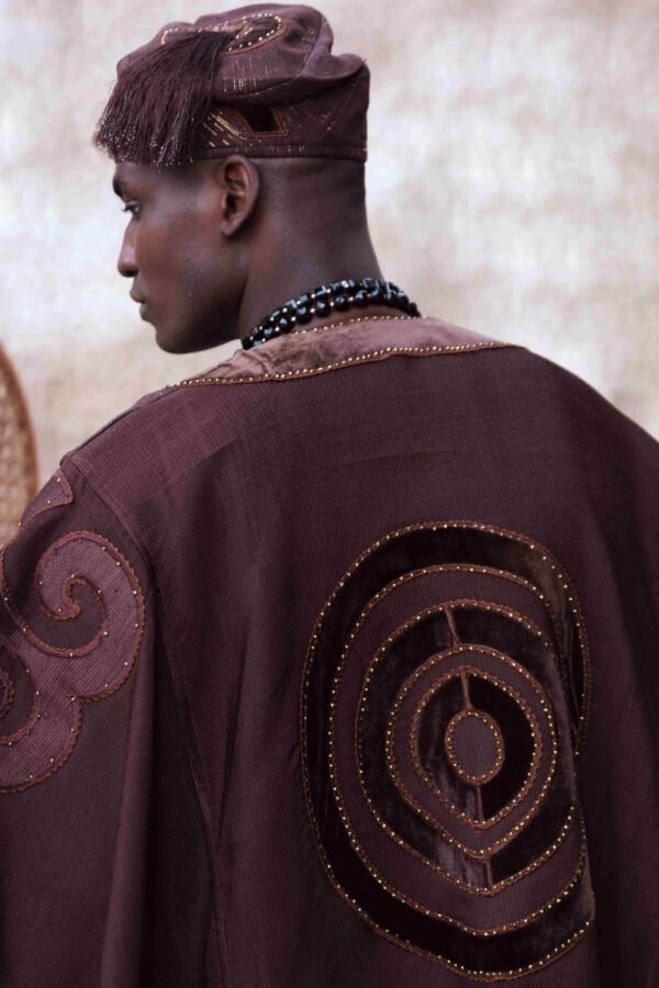 Brown Embraided Dashiki - Image 3