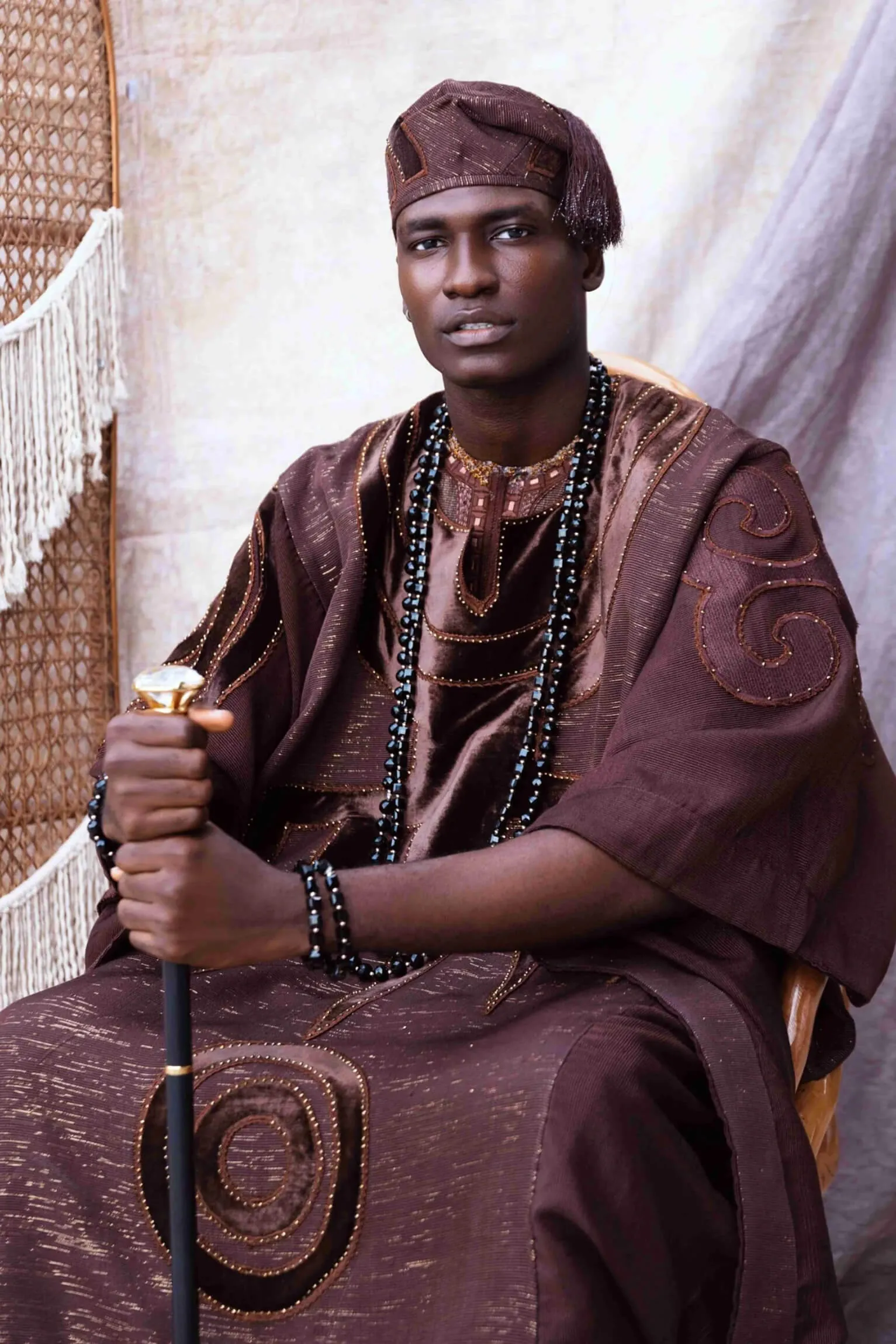 Brown Embraided Dashiki